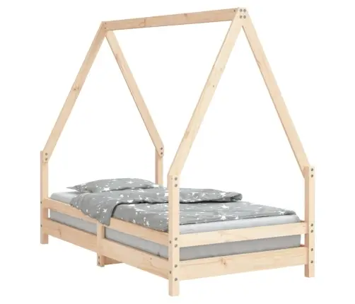 Bērnu Gultas Rāmis, 80X160 Cm, Priedes Masīvkoks Vidaxl