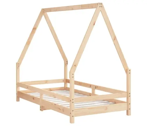 Bērnu Gultas Rāmis, 80X160 Cm, Priedes Masīvkoks Vidaxl