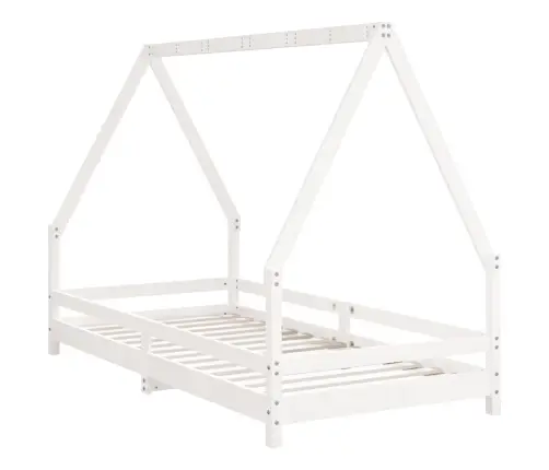 Bērnu Gultas Rāmis, Balts, 90X190 Cm, Priedes Masīvkoks Vidaxl