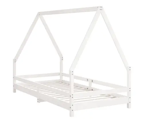 Bērnu Gultas Rāmis, Balts, 90X190 Cm, Priedes Masīvkoks Vidaxl