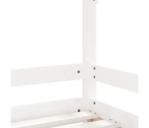 Bērnu Gultas Rāmis, Balts, 90X190 Cm, Priedes Masīvkoks Vidaxl