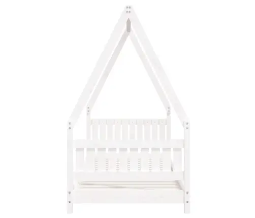 Bērnu Gultas Rāmis, Balts, 80X200 Cm, Priedes Masīvkoks Vidaxl