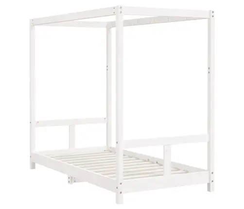 Bērnu Gultas Rāmis, Balts, 80X160 Cm, Priedes Masīvkoks Vidaxl