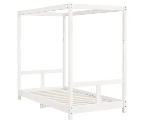 Bērnu Gultas Rāmis, Balts, 80X160 Cm, Priedes Masīvkoks Vidaxl