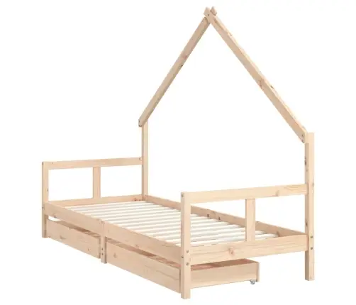 Lastevoodi Raam Sahtlitega, 80 X 200 cm Männipuit