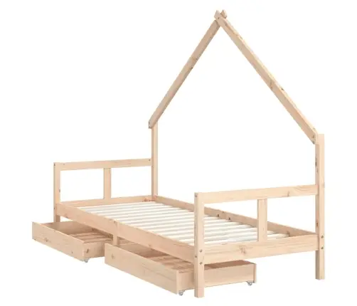 Lastevoodi Raam Sahtlitega, 80 X 200 cm Männipuit