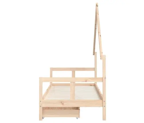 Lastevoodi Raam Sahtlitega, 80 X 200 cm Männipuit