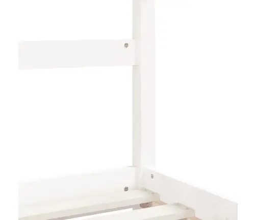 Bērnu Gultas Rāmis Ar Atvilktnēm, Balts, Priedes Masīvkoks Vidaxl