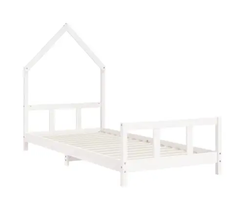 Vaikiškos Lovos Rėmas, Baltas, 90X200cm Pušies Masyvas