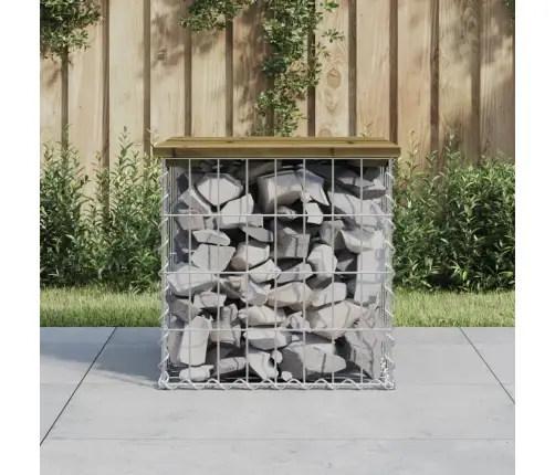 Dārza Sols, Gabiona Dizains, 43X44X42 Cm, Priedes Koks Vidaxl