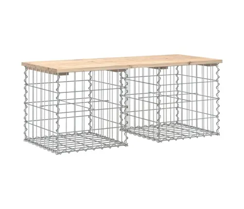 Dārza Sols, Gabiona Dizains, 03X44X42 Cm, Priedes Masīvkoks Vidaxl