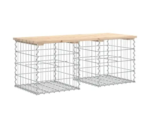 Dārza Sols, Gabiona Dizains, 03X44X42 Cm, Priedes Masīvkoks Vidaxl