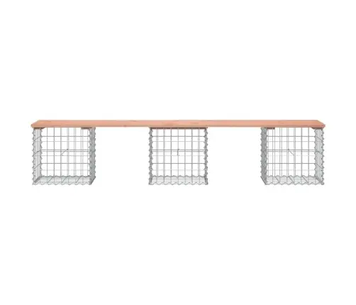 Dārza Sols, Gabiona Dizains, 203X44X42 Cm, Egles Masīvkoks Vidaxl