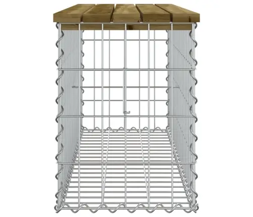 Dārza Sols, Gabiona Dizains, 103X31,5X42 Cm, Priedes Koks Vidaxl