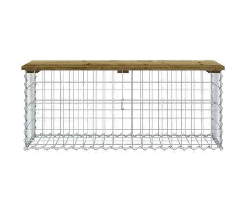 Dārza Sols, Gabiona Dizains, 103X44X42 Cm, Priedes Koks Vidaxl