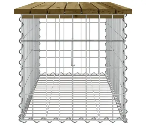Dārza Sols, Gabiona Dizains, 103X44X42 Cm, Priedes Koks Vidaxl