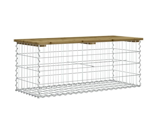 Dārza Sols, Gabiona Dizains, 103X44X42 Cm, Priedes Koks Vidaxl