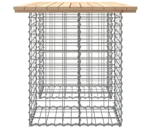 Dārza Sols, Gabiona Dizains, 100X70X72 Cm, Priedes Masīvkoks Vidaxl