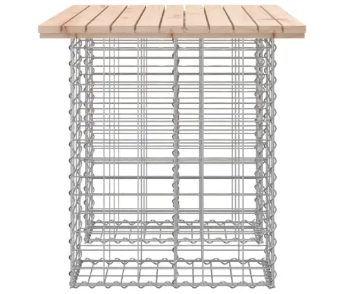 Sodo Stalas, Gabiono Dizainas, 100X70X72 cm Pušies Masyvas