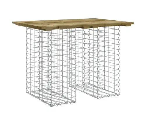 Dārza Sols, Gabiona Dizains, 100X70X72 Cm, Priedes Koks Vidaxl