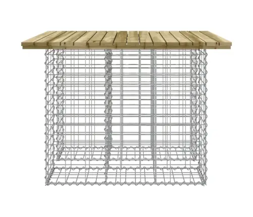 Sodo Stalas, Gabionų Dizainas, 100X102X72 cm Impregnuota Pušies Mediena