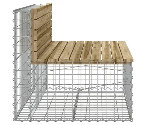 Sodo Suoliukas, 103X70X65cm Impregnuota Pušis, Gabiono Dizaino