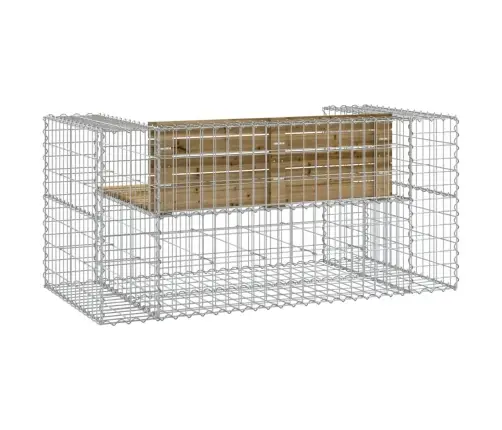 Dārza Sols, Gabiona Dizains, 143X71X65,5 Cm, Priedes Koks Vidaxl