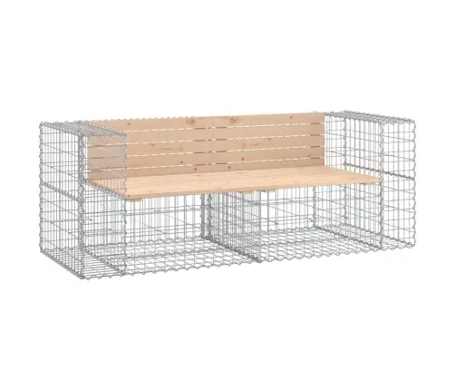 Dārza Sols, Gabiona Dizains, 184X71X65,5 Cm, Priedes Masīvkoks Vidaxl