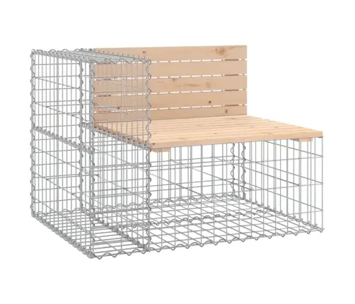 Dārza Sols, Gabiona Dizains, 184X71X65,5 Cm, Priedes Masīvkoks Vidaxl