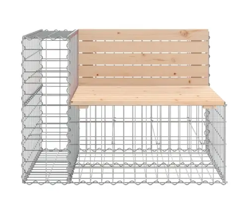 Dārza Sols, Gabiona Dizains, 184X71X65,5 Cm, Priedes Masīvkoks Vidaxl