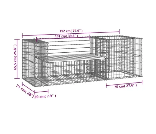 Sodo Suoliukas Su Gabiono Krepšiu, Douglas Eglės Masyvas