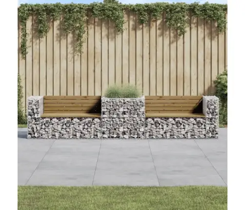 Dārza Sols, Gabiona Dizains, Impregnēts Priedes Masīvkoks Vidaxl Dārza Sols, Gabiona Dizains, Impregnēts Priedes Masīvkoks Vidaxl