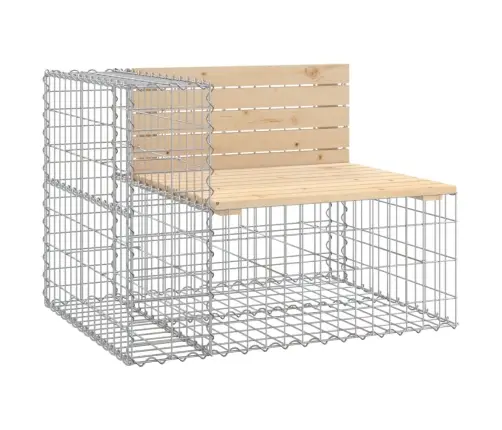 Sodo Suoliukas, 287X71X65,5cm Pušies Masyvas, Gabiono Dizaino