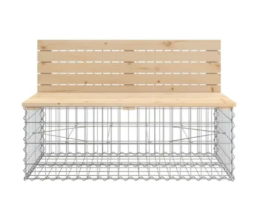 Sodo Suoliukas, 287X71X65,5cm Pušies Masyvas, Gabiono Dizaino