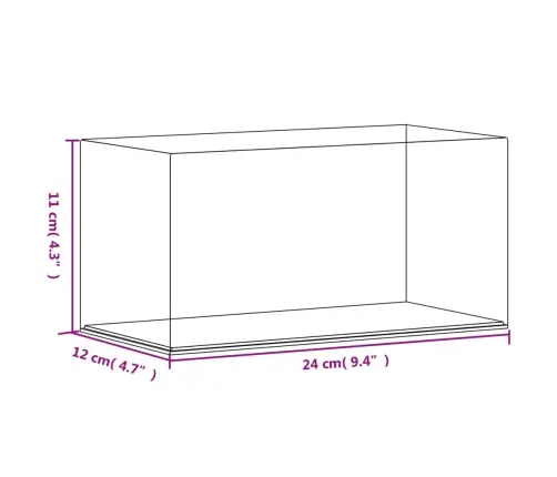 Vitrīnas Kaste, Caurspīdīga, 24X12X11 Cm, Akrils Vidaxl