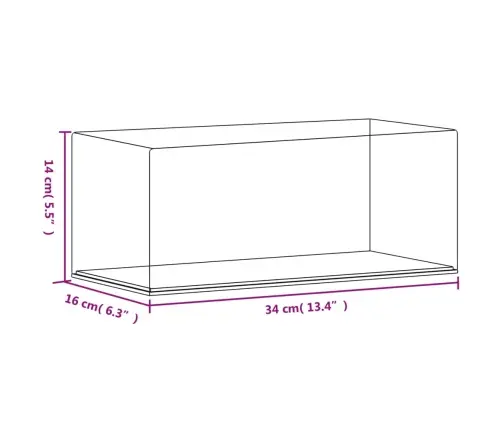 Vitrīnas Kaste, Caurspīdīga, 34X16X14 Cm, Akrils Vidaxl