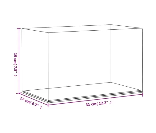 Vitrīnas Kaste, Caurspīdīga, 31X17X19 Cm, Akrils Vidaxl