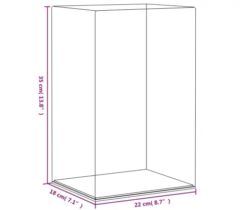 Vitrīnas Kaste, Caurspīdīga, 22X18X35 Cm, Akrils Vidaxl
