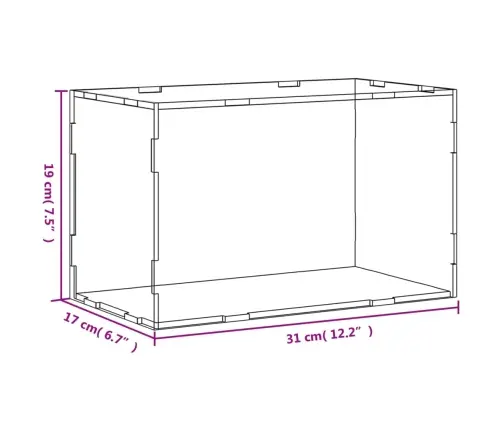 Vitrina, Permatoma, 31X17X19 cm Akrilas