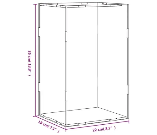 Vitrina, Permatoma, 22X18X35cm Akrilas