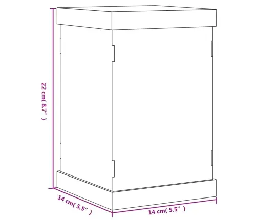 Vitrīnas Kaste, Caurspīdīga, 14X14X22 Cm, Akrils Vidaxl