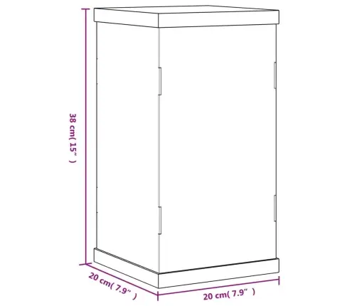 Vitriinkast, Läbipaistev, 20X20X38 cm Akrüül