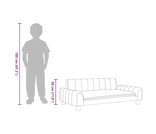 Lastediivan, Kreemjas, 90 X 53 X 30 cm Kangas