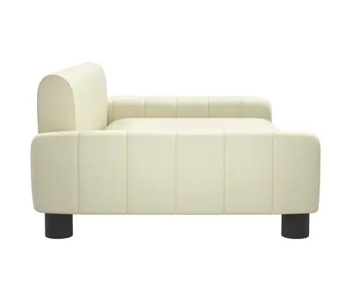 Bērnu Dīvāns, Krēmkrāsas, 90X53X30 Cm, Mākslīgā Āda Vidaxl