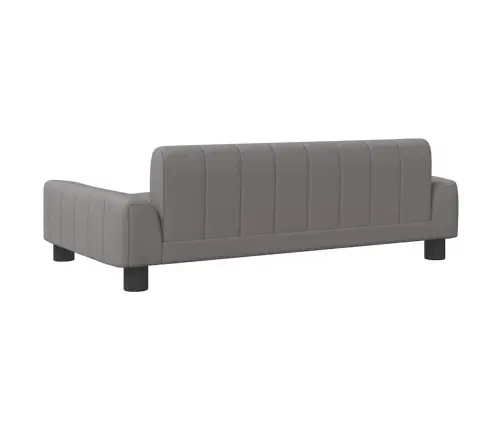 Bērnu Dīvāns, Pelēks, 90X53X30 Cm, Mākslīgā Āda Vidaxl