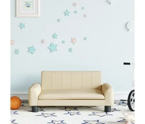 Bērnu Dīvāns, Krēmkrāsas, 70X45X30 Cm, Audums Vidaxl