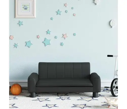 Lastediivan, Must, 70X45X30 cm Kunstnahk