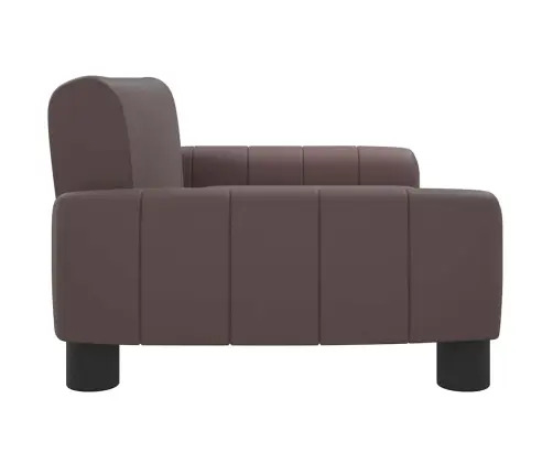 Vaikiška Sofa, Rudos Spalvos, 70X45X30cm Dirbtinė Oda