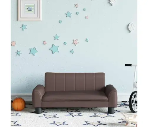 Vaikiška Sofa, Rudos Spalvos, 70X45X30cm Dirbtinė Oda