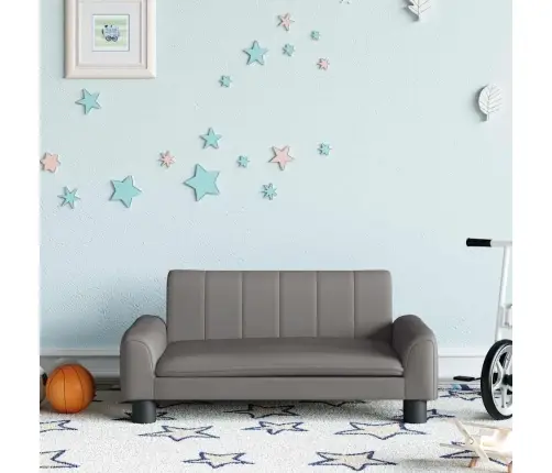 Bērnu Dīvāns, Pelēks, 70X45X30 Cm, Mākslīgā Āda Vidaxl